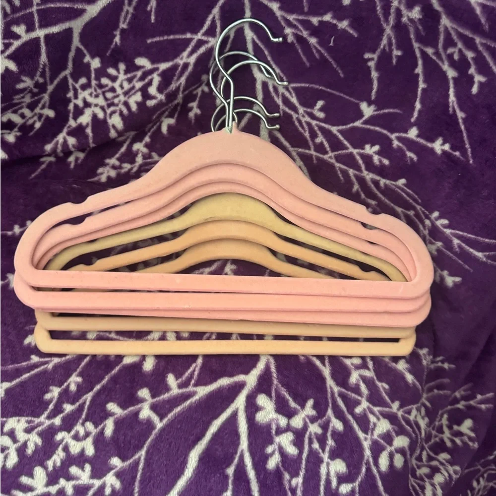 Set of Pink Velvet Hangers